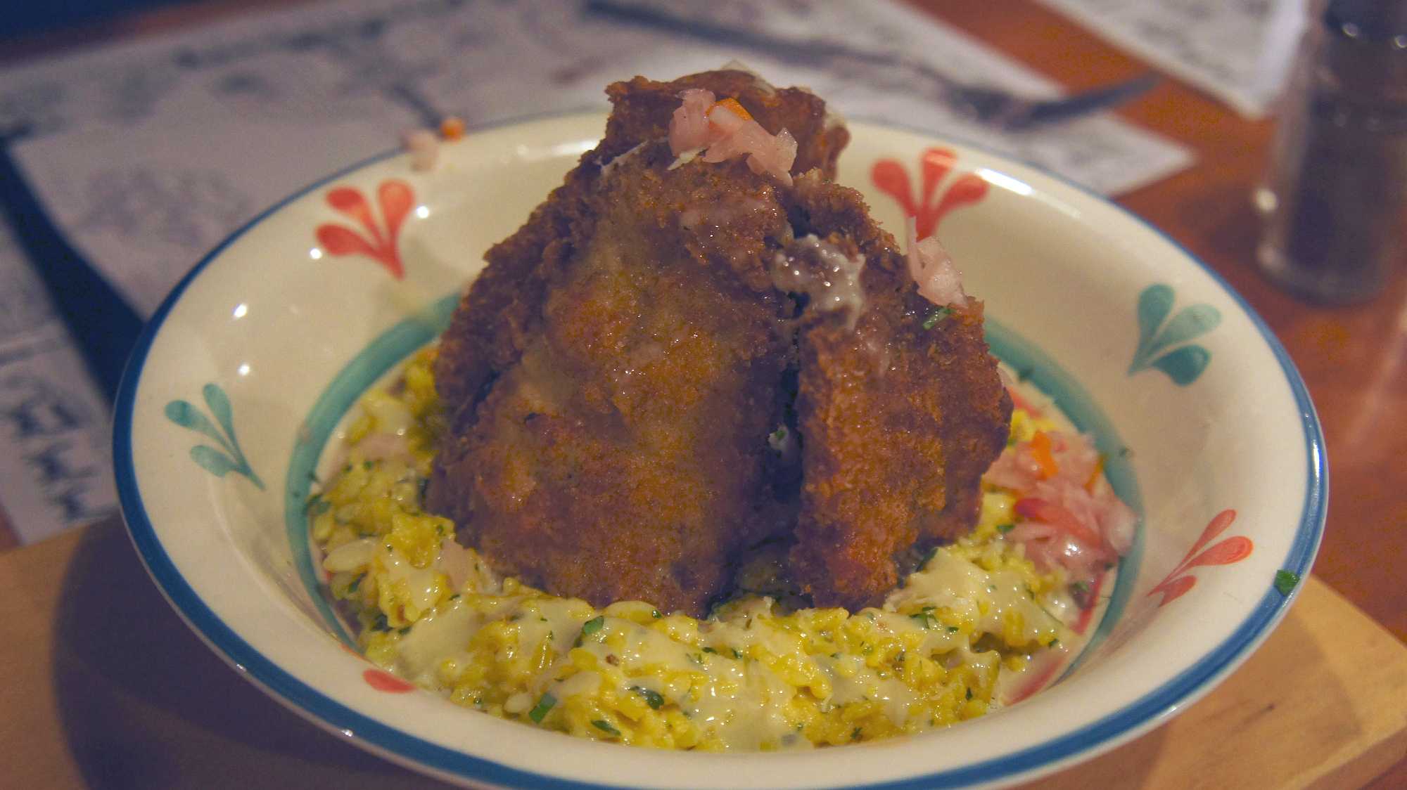 Arroz ahuancainado con Pejerrey
